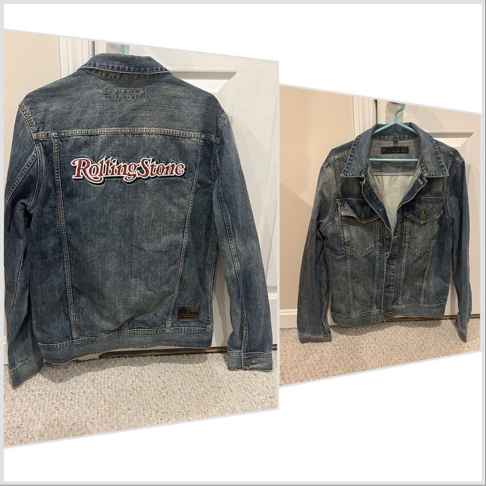 LIGHTLY WORN Rolling Stone Denim Jacket. John John Denim.
